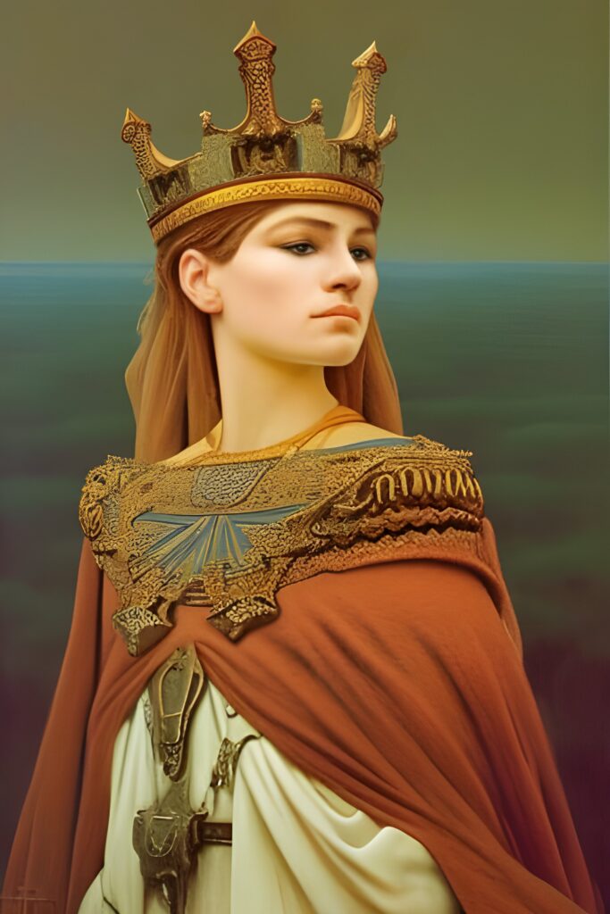 Queen Baddo, Visigoth queen consort, fantasy art, ancient history, martine mussies